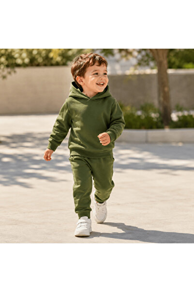 Kidohug Compleu baieti din bumbac gros, trening molton