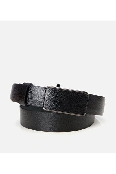 Hotiç Men's Leather Black Belt