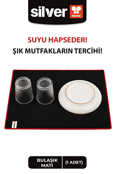 SİLVER HOME 1 bucată 40x50 cm Covoraș de uscare pentru vase, ultra absorbant,...