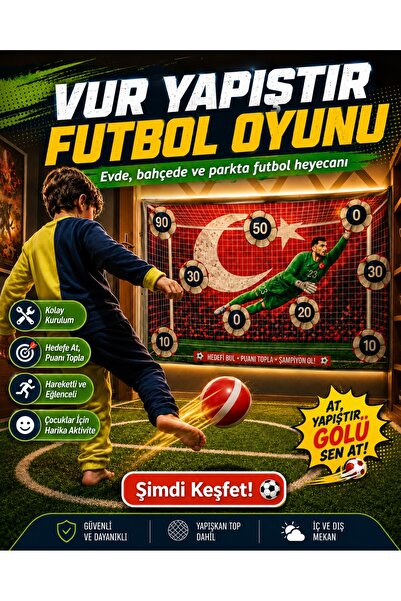 Shoot Paste Soccer Target Game, Goalkeeper Scoreboard and Ball Set with Velcro Velcro Points, Ball Paste