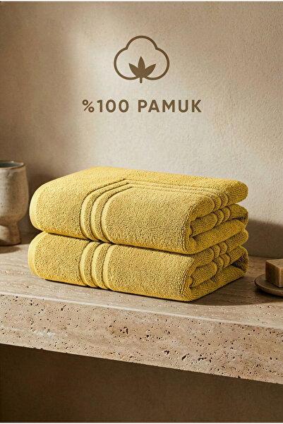 MAURAHOME Boheme 100% Cotton Luxury 2-Piece Bath Mat Set |   50X70Cm Gold
