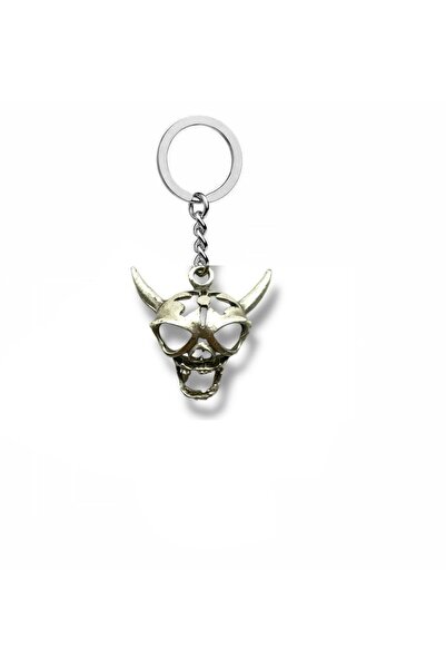 Herşey Nota Breloc cu corn de craniu |   Accesoriu metalic unisex gotic și rebel