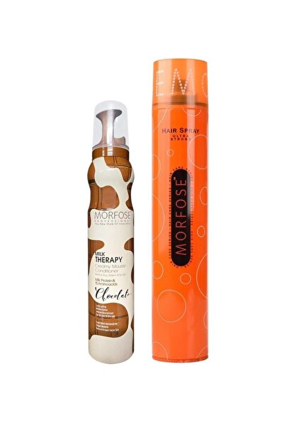 Morfose Milk Therapy Saç Köpüğü Chocolate 200 Ml+ Saç Spreyi Ultra Strong Tur...