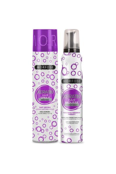 Morfose Keratin Saç Köpüğü 200 ml Keratin Saç Spreyi 250 ml