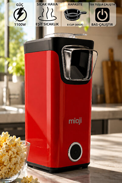 Mioji Mio Popx1 Oil-Free Compact Popcorn Maker - Red