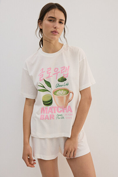 H&M Baskılı Pijama Takımı