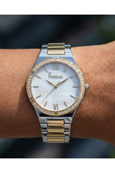 Freelook Lumiere Silver and Gold Stainless Steel Watch for Women FL.1.10407-4
