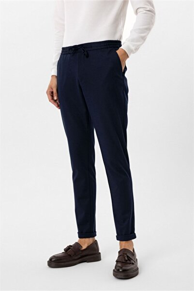 SÜVARİ Lacivert Slim Düz Jogger Pantolon