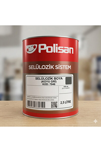 Polisan POLİSAN SELÜLOZİK BOYA KOYU GRİ KOD:7046 2.5 LİTRE YENİ VERSİYON
