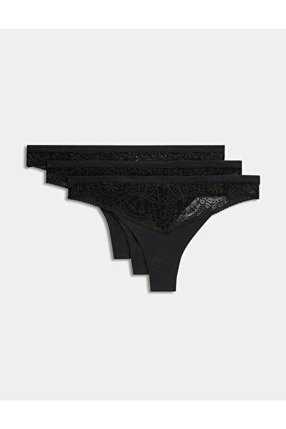 Marks & Spencer 3'lü Body Soft™ Dantel Detaylı Tanga Seti
