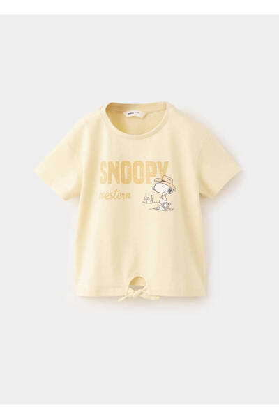 MANGO Baby Bağ detaylı Snoopy tişört