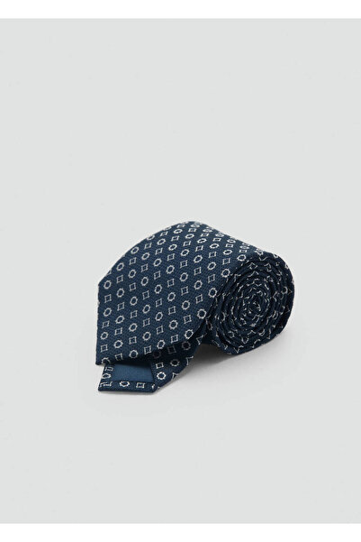 MANGO Man Seidenkrawatte mit geometrischem Muster