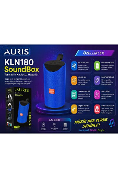 Auris KLN-180*EXTRA BASS MİNİ SES TOPU SOUNDBOX