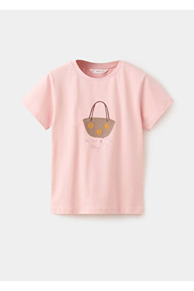 MANGO Kids Desenli pamuklu tişört