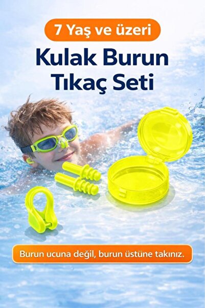 Liggo Kulak Tıkacı Burun Tıkacı Seti Havuz Deniz Yüzme Tıkaç Seti