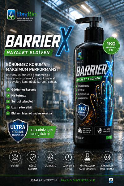 BarrierX 3 Adet Jel eldiven-Yağ,Kir,Slikon,Yapıştırıcı,Koruyucu El Jeli-Hayal...