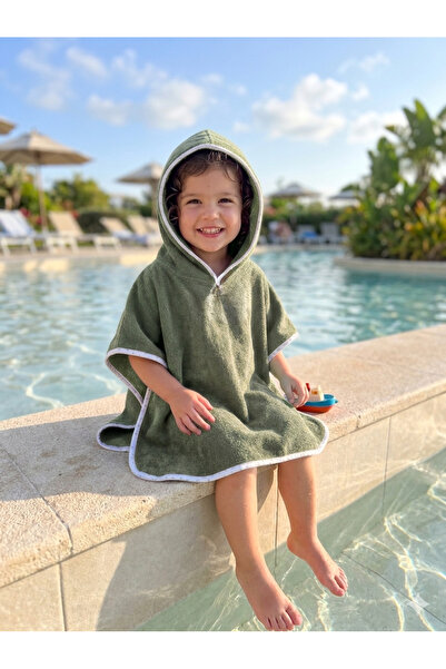 PAMUK HANIM Cotton Soft Poncho for Girls and Boys, Suitable for Sea, Beach, P...