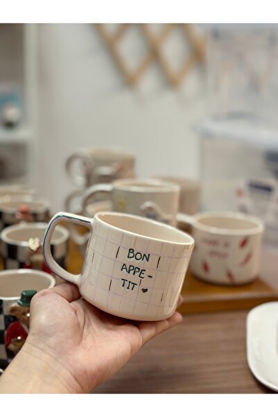 RinaSeramik Bon Appetit El Yapımı Seramik Mug