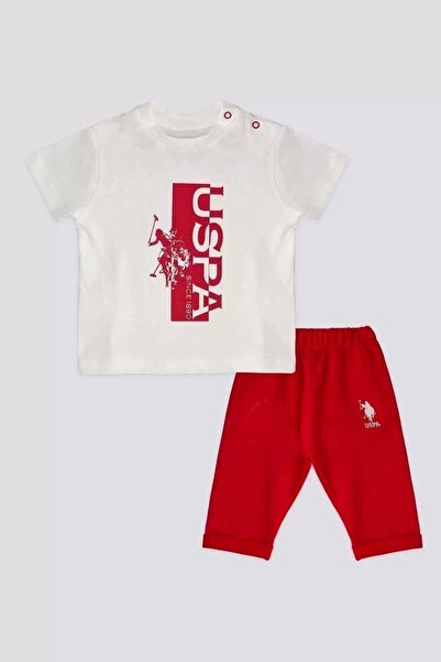 U.S. Polo Assn. مجموعة مستطيلة كريم بيبي بوي