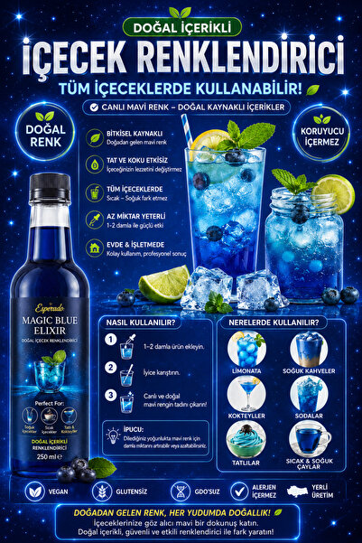 ESPERADO MAGİC BLUE ELİXİR RENKLENDİRİCİ ŞURUP 750 ML