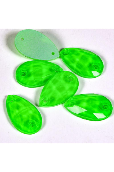Gymo Premium Strut Crystal Teardrop 10.5*18mm N02 Emerald Neon 28 kom.