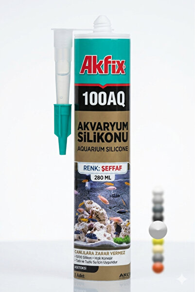Genel Markalar Akvaryum Silikonu Şeffaf Renk 280 ML 1 Adet