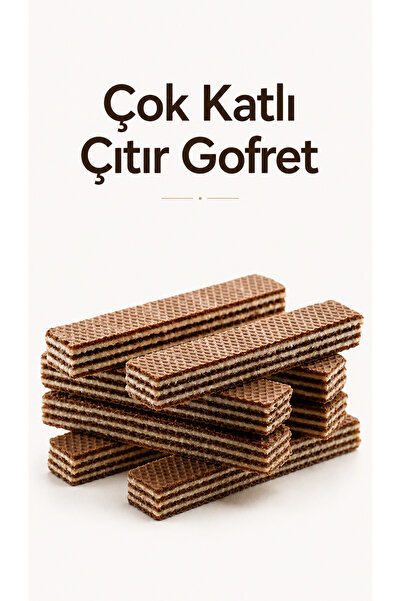 Şener Glikozsuz Çıtır Gofret 450 gr Kakolu Gofret Atıştırmalık (PANCAR ŞEKERİ...