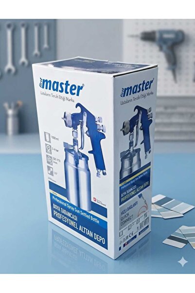 Master Profesyonel Alttan Depolu Boya Tabancası 1000 ml (1,8mm)