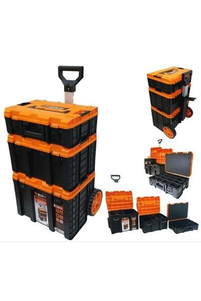 uysal hırdavat ER10 3 LÜ TEKERLEKLİ TAKIM ÇANTASI SETİ
