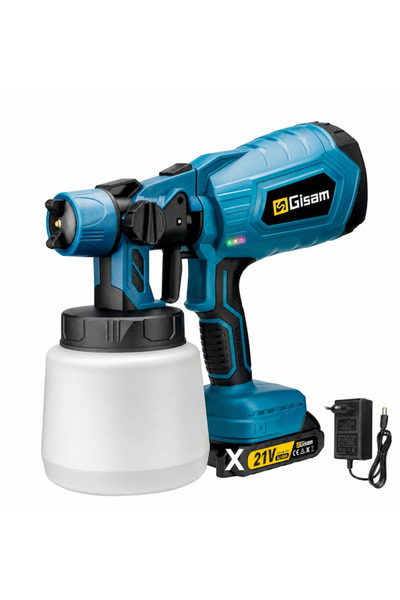 Gisam Pulverizator de vopsea, 210W, 1000ml, albastru/roșu