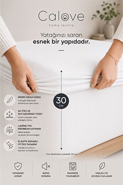 calove Protector de saltea premium din microfibră, impermeabil - Protector de saltea cu protecție integrală a marginilor (pentru bebeluși/Twin/Double/King Size)
