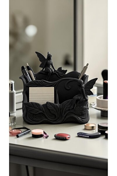 Belupa Desktop Organizer with Fairy Figure, Pen Holder, Note Holder, Decorati...
