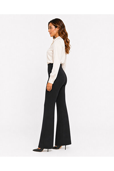 ciella Büyük Beden Esnek Dalgıç Kumaş İspanyol Paça Tayt Pantolon Geniş Beden Aralığı 3xl4xl5xl6xl