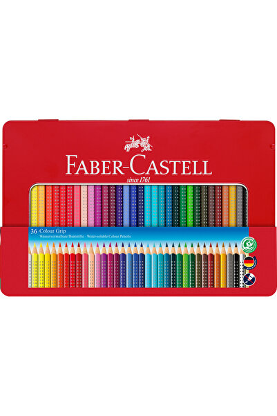 Faber Castell 36 creioane colorate, cutie metalică, cu prindere, 2001 FABER-C...