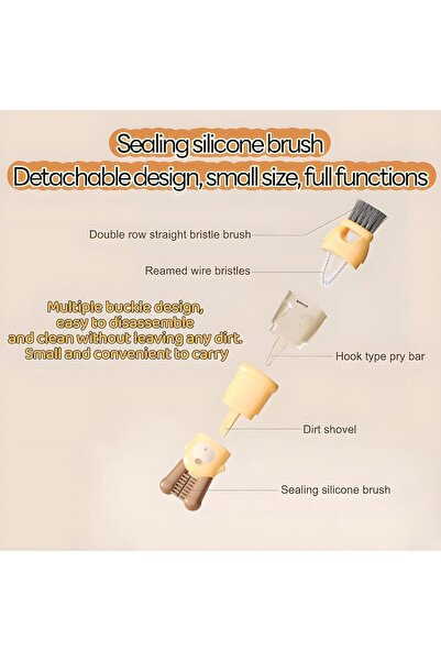 Yelajoy 5-in-1 Baby Bottle Brush Set, Multifunctional Silicone Cleaner, 360° ...