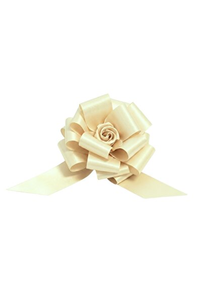 BRIZZOLARI Self-forming beige satin bow