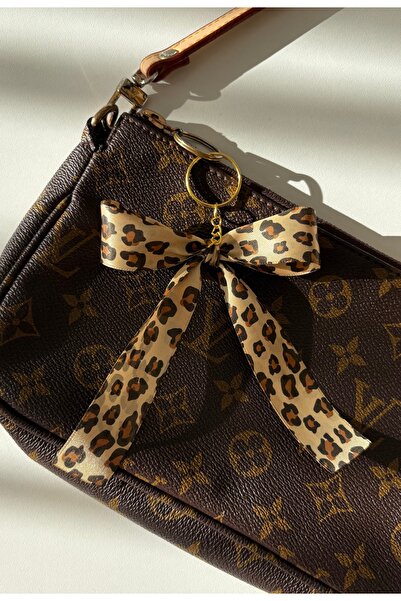 Poshy Atelier Leopar Kurdele Gold Anahtarlık Çanta Cüzdan Charmı Aksesuarı Ar...