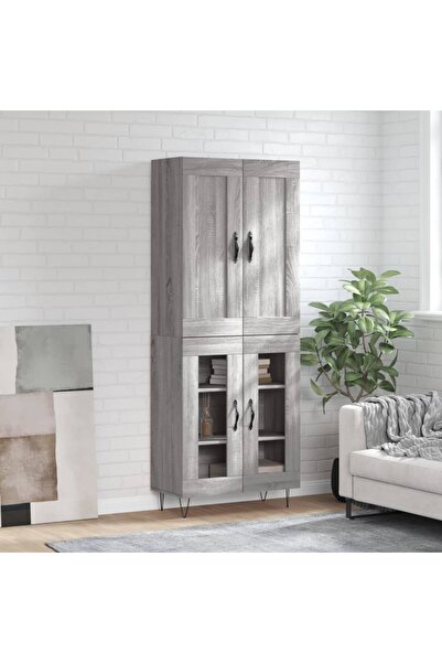 Concept Dulap înalt, gri sonoma, 69,5x34x180 cm, lemn compozit