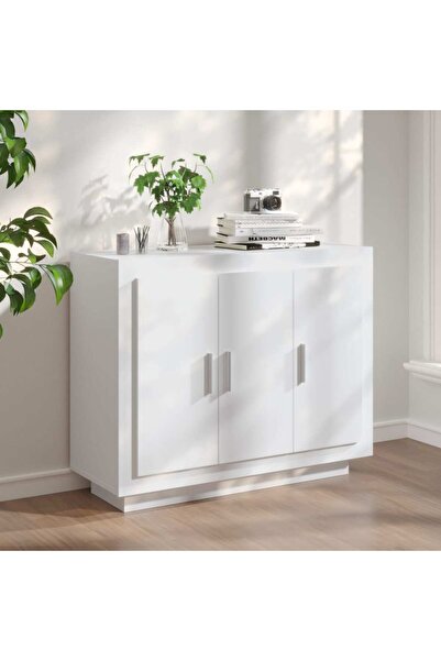 Concept Servantă, alb, 92x35x75 cm, lemn compozit
