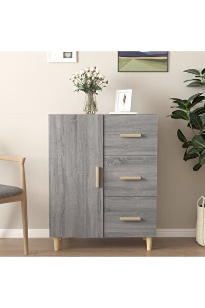 Concept Servantă, gri sonoma, 69,5x34x90 cm, lemn prelucrat