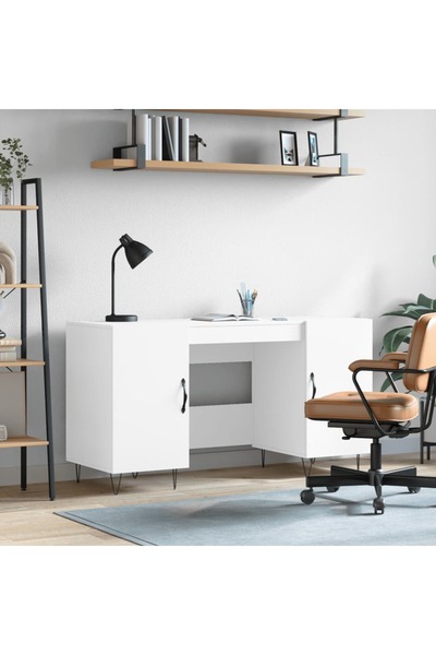 Concept Birou, alb, 140x50x75 cm, lemn compozit