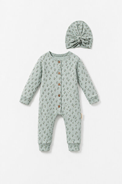 Pmini Baby Romper with Button Closure Hat