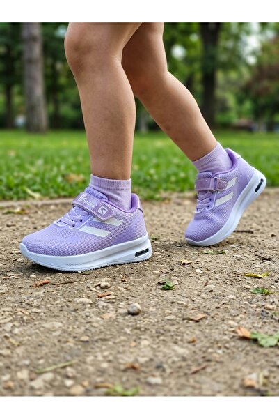VELLINA Girl's Lilac White Lace-Up Single Velcro Baby Kids Sports Shoes Sneak...