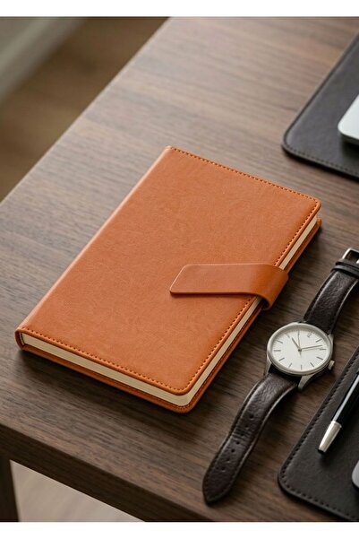 Mr.Notebook Kişiye Özel İsim Yazılı Taba Termo Deri Defter - Kayışlı Özel Kap...