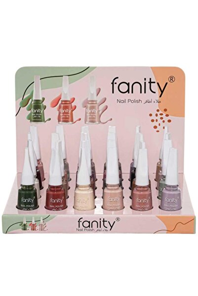 fanity علبة طلاء أظافر ملون (24 لونًا لامعًا) من