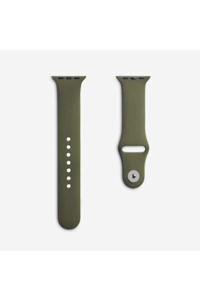 Quse Apple Watch 46/45/44mm & Series 1-3 42mm ile Uyumlu Silikon Kordon - Zey...