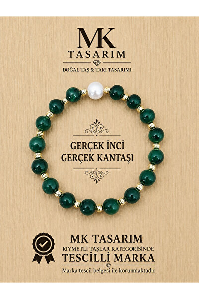 MK tasarım Real Pearl Stone - Bracelet Mk.7000.805- Comfort-Peace-Energy- Str...