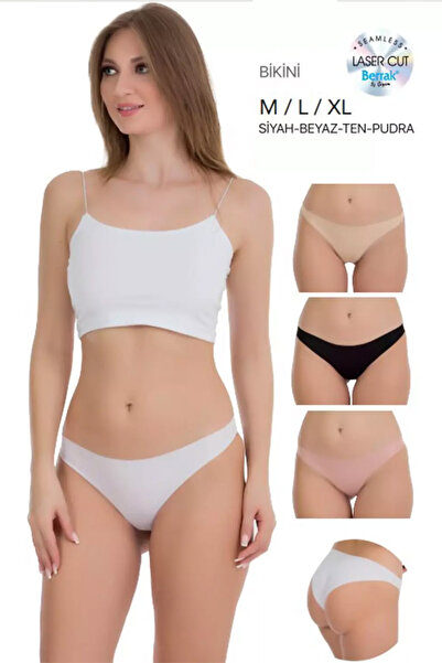 Berrak Chiloți bikini pentru femei tăiați cu laser, 4 bucăți