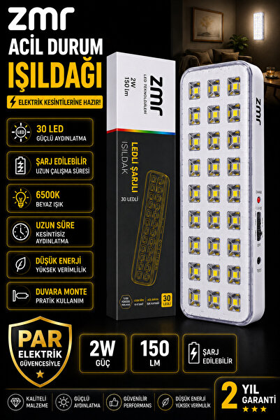 ZMR -672 Ledli Şarjlı Işıldak 30 Ledli 2W 150LM