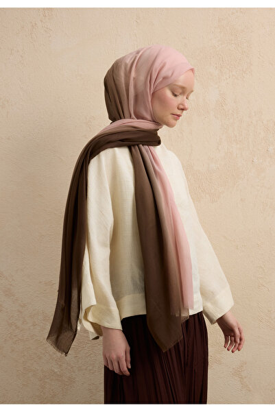 Freshscarfs Kahve-pudra Modal Degrade Şal